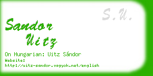 sandor uitz business card
